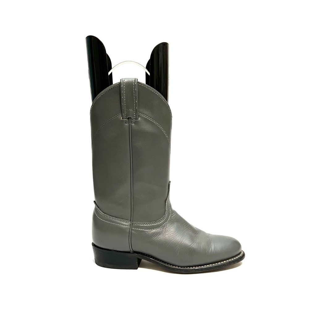 LAREDO | Vintage 1970s women’s gray leather roper cowboy boots